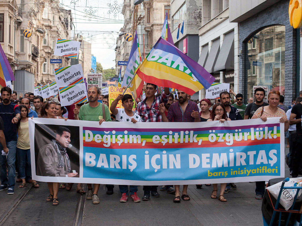 Wahlveranstaltung für Selahattin Demirtaş. İstanbul, August 2014 (Foto: Ralf Rebmann)
