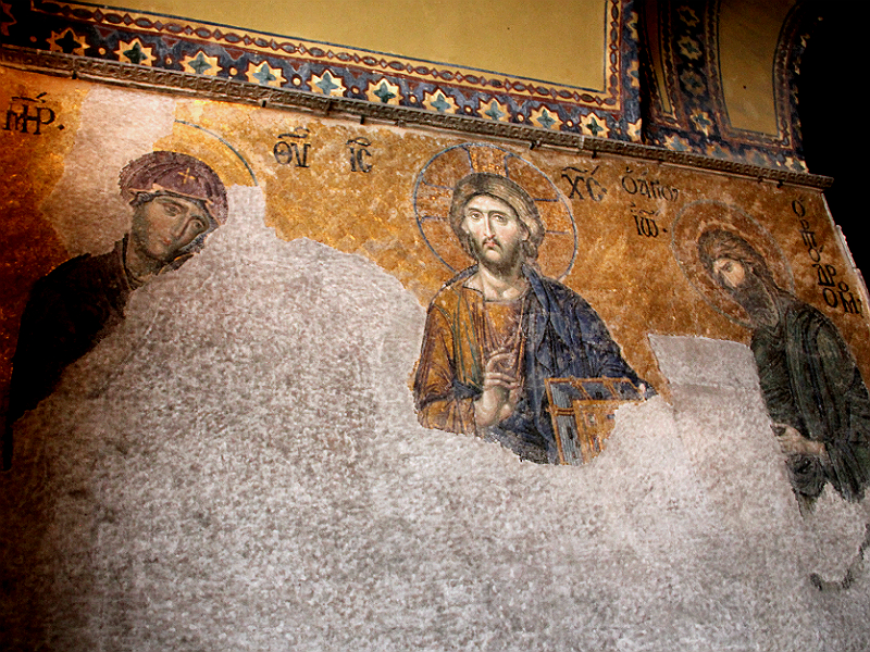 Byzantinisches Mosaik in der Hagia Sophia